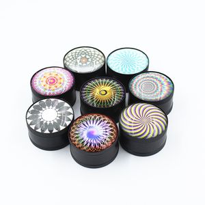 新しいカラフルな亜鉛合金ミニハーブグラインダースパイスミラークラッシャー高品質美しい色ユニークなデザイン喫煙パイプアクセサリー