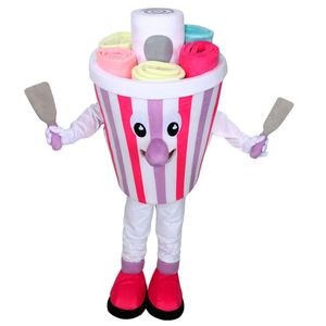 2018 Discount factory sale Lovely colorful Ice Cream Mascot Costume Cartoon Character adult Halloween party Carnival Costume