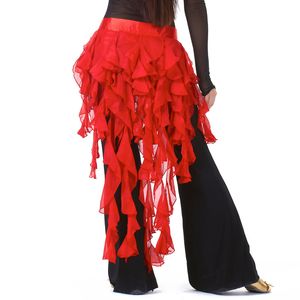 安くダンスウェアの腹ダンスの服シフォンスカートのためのシフォンスカートのための包まれたベルトの女性のベリーダンスヒップスカーフ