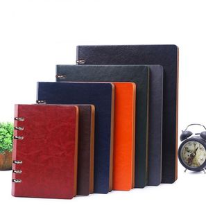 A6 business notebook leather vintage Pu spiral notebooks student office supplier notepad classical Travel Journal accounts recording books