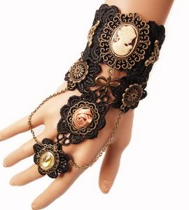 Hot style European and American vintage lace bracelet women's steam engine gear hand ornaments band ring stylish classic elegant