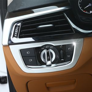 Pulsante interruttore fari auto cornice decorazione disposizione della copertura per BMW Serie 5 G30 G38 2018 ABS interni auto modificati decalcomanie