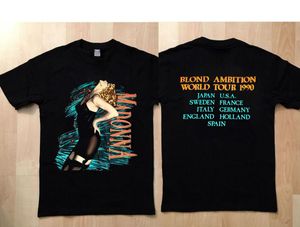 Madonna Männer großhandel-Weinlesemadonna blondes Ehrgeiz Weltausflug T Shirt letzte Art und Weise Kurzhülse der Männer druckte lustiges T Shirt