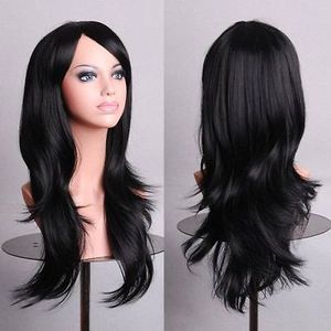 2018 Fashion Multi-Layered Fluffy Long Wavy Side Bang Multicolor Cosplay Wig Hair