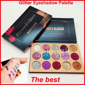 Beauty Glasierte Lidschatten 15 Farben Glitter Lidschatten Palette Make-up Schimmer Ultra Pigmentiertes Puder lang dauerhaft Wasserdicht Halloween Holiday Marke Kosmetik