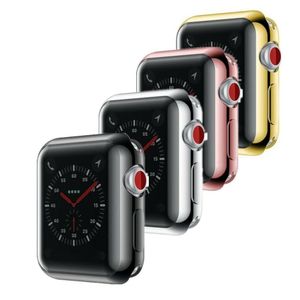 Elma Izle Ekran Kapağı 38mm toptan satış-Apple Watch Serisi için IWatch mm mm mm mm Ince TPU Tam Ekran Koruyucu Koruyun Kılıf Kapak