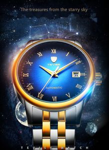 2018 Wysokiej jakości zegarki mechaniczne, wodoodporna automatyczna mechaniczna kalendarz zegarek stalowy, męska wysokiej klasy zegarka Business Casual Watch
