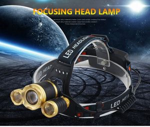 Induction headlamp zoomable 10000 lumen rechargeable led head lamp cree xml 3t6 headlight waterproof head flashlight torch light