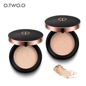 O.TWO.O Natural Face Powder Mineral Foundations Oil-control Brighten Concealer Whitening Make Up Pressed Powder With Puff