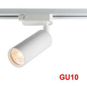 GU10 Track Light Spotlight LED Rail Lamp Spot Light Fixtures For Home Store Shop showroom black white 2wire 1 phase tracklight system