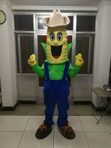 high quality Real Pictures Deluxe corn mascot costume Adult Size free shipping