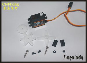 Gratis frakt 2PCS ES3003 (17G) Analog servo plastutrustning för RC-helikopterbåt Flygplan / Hobbyplan / RC-modell / flygplan