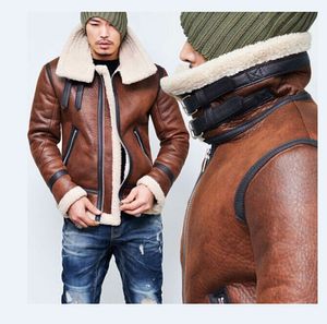 Men's Jackets Mens Designer Biker Jacket Winter Warm Short Length Coats Black Brown Zipper Jacket Men Leisure Coats Free Shipping
