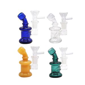 Neue Design-Bongs, Mini-Glaswasserpfeifen, Bongs, Pyrex-Wasserbongs mit 14-mm-Gelenkbecher, Bong-Dab-Rig, Wasserpfeifen, Bohrinseln