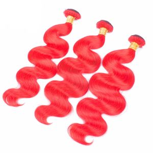 Malaysiska mänskliga hårbuntar Rose rosa # Färgkroppsvåg Mänskligt hårväv Rose Guld Virgin Hair 100G / PC 3pC / Lot