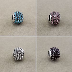 Moda solta diy jóias liga de liga rosa / roxo / azul / cristal strass bead para atacado 12 pcs / lote