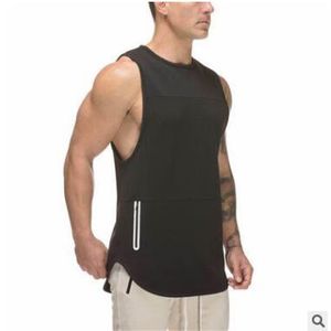 Nova tendência dos homens sem mangas regata verão impressão colete masculino para ginásios musculação undershirt roupas fiess