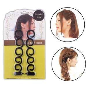 Wholesale bun styling resale online - Make Up Styling Tool Hair Braiding Tool Braider Roller Hook With Hair Twist Styling Bun Maker Hair Band Accessories