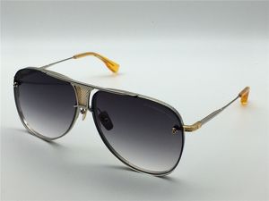Pilotażowe okulary przeciwsłoneczne dla kobiet mężczyzn złota szczotkowana srebrna rama szara srebrne soczewki odcienie sonnenbrille 20. rocznica okulisty słonecznych okularów na zewnątrz Nowe w pudełku