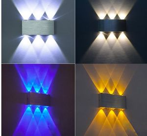 2 W 4 W 8 W LED Duvar Lambası AC85-265 V Modern Alüminyum Lamba Dekartma Noktası Decoation Ev Yatak Odası Sundurma