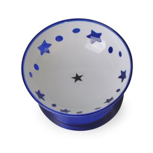 Dog & Cat Elevated Bowl with Non-Slip Prevent Chocking Easy Get food Tilted Star Bullfighting Short Nose Dog Skid Resistant Wear B193M