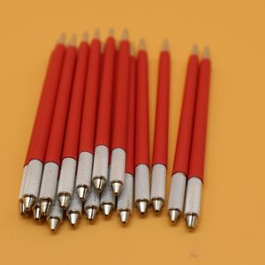 50 Stück manueller Microblading-Stift, roter Augenbrauen-Tattoo-Stift für Permanent-Make-up, Augenbrauen-Tattoo, Schattierung, Microblading, 3D-Stickerei