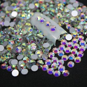 1440 Stück/Packung SS3-SS50 Crystal AM Nail Art Dekorationen Strasssteine für 3D Charm Glas Flatback Nicht Motfix DIY Nageldekorationen M