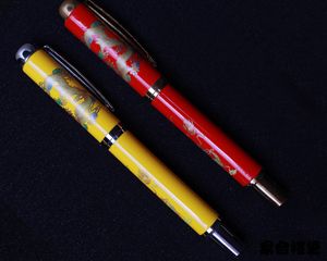 セラミック中国風の龍の高級ゲルペン高品質青と白の磁器のビジネスギフトゲルインクペン付きハードカバーボックス