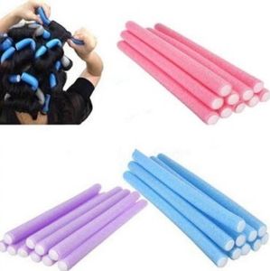 Cheap Pearl Sponge Magic Hair Rollers Flexi Rod for Hair Salon Home Styling Beauty Foam Rollers 1.4*24CM 10pcs