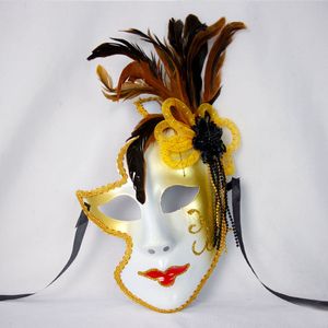 Venedig Mask Halloween Kvinna Mask Personliga Gåvor Clown Masquaeras Italien stil Venetianska Full ansiktsmasker för festivaler / fest