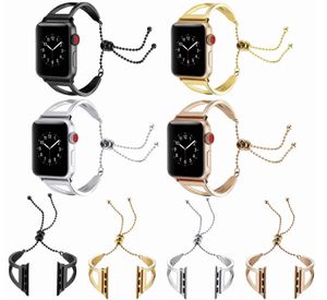 Nova moda de aço inoxidável para meninas pulseira de metal pulseira de relógio de pulso para iWatch Series 8 7 6 5 4 3 pulseira de relógio 38/40/41 mm 42/44/45/49 mm