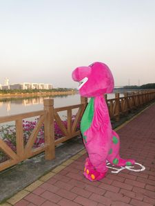 2018 Factory sale hot Adult Barney Cartoon Mascot Costumes on Adult Size