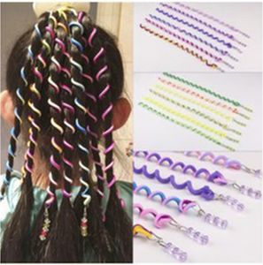 Stirnband 6 Stück Kinder Mädchen DIY Haarstyling Flechten Spirale Lockenwickler Rollen Kopf Kleid Band flexibel biegbar