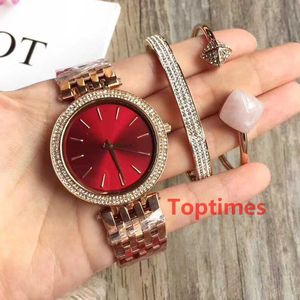 Iced Out Womens Rose Gold Diamond Ladies Watch M3192 M3190 Box Designer Luxury Wristwatches Watches With Armband Chains