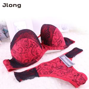 Wholesale bras 38 e for sale - Group buy Sexy Women Lace Embroidered Padded Lingerie Underwire Lingerie Set Push up Bra sets D E Cup