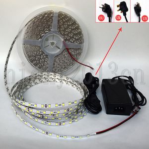 Pełny zestaw m LED elastyczna taśmowa taśma wstążka LEDS Biały Brak napięcia Drop Non Waterproof V A Zasilanie Złącze