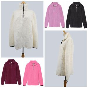 Wholesale sherpa pullover resale online - Sherpa Fleece Zipper Hoodie Half Zipper Pullover Streetwear Cool Hip hop Urban Clothing Winter Warm Tops Colors LJJO4442