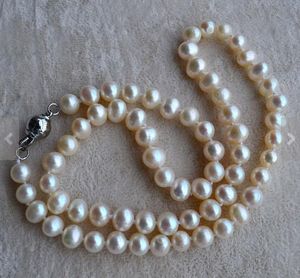 Naszyjnik z kości słoniowej Pearl Pearl 6-7mm Real Pearl Naszyjnik, prezent ślubny, prezent urodzinowy damy