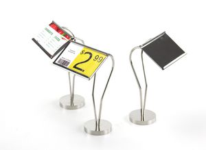 Restaurant Food Name Preis Name Karte Display Tisch Etikettenhalter Ständer Lebensmittel Namensschild Rahmen Ständer Schreibtisch Schild Papier Karte Display Rack Metallschild