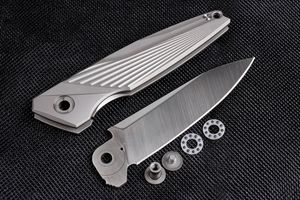 Новый высококачественный Флиппер складной нож M390 сатиновое лезвие TC4 титановый сплав ручка шарикоподшипник быстро открывающиеся ножи EDC карманный нож