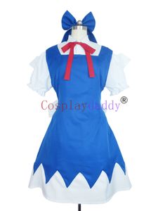Touhou Project Lód Fairy Cirno Cosplay Costume E001