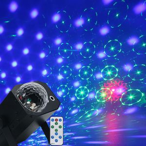 Ny 16 i 1 Mönster 10W LED BAR KTV Stage Light Laser Magic Ball Light Sound Control Auto Fjärrkontroll