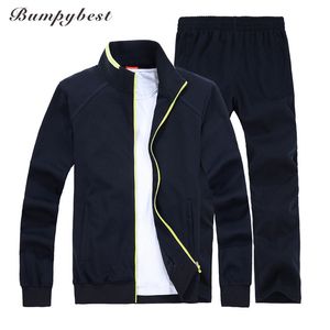 Bumpybeast 2018 Spring Autumn Men Sporting Suit Set Jacket+Pant Sweatsuit 2 Piece Set Sportswear Tracksuit Male Clothing 8XL