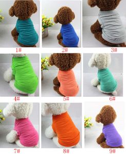 Haustier-T-Shirts, Sommer, solide Hundekleidung, modische Top-Shirts, Weste, Baumwollkleidung, Hundewelpen, kleine Hundekleidung, günstige Haustierbekleidung hh71486