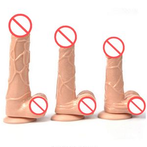 Vibrador Vibrador Masculino Artificial pênis Sex toys para mulheres Feminino dispositivo de masturbação manual Realista Dildo produto do sexo para casais