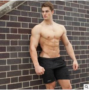 Ny designer lösa shorts män starka män knä längd kläder högkvalitativa sommar män casual gym byxor