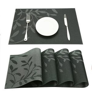 Tabellmattor Tvättbara placemats vävda vinylplats Mat Högkvalitativa PVC-mattor för hemkök och utomhus