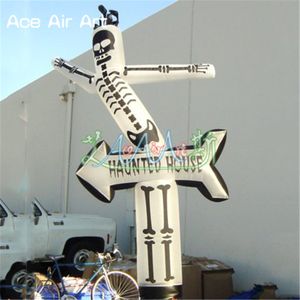 New Arrived Advertising Big Sign Inflatable Dancer Arrow Skeleton Horrible Air Dancer Arrowed For Haunted House Game Advertising