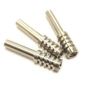 Wholesale ti domeless nails resale online - Factory price High Quality Domeless Titanium Nail Thread Ti tip For Smoking Glass Water Bong Pipes Smoking Accessories