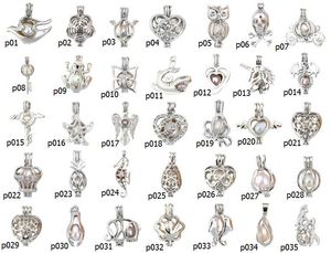 62 Stilleri İnci İstiridye Kafes Kolye Charms Mix Tasarımlar Hollow DIY Kolye fit Kolye Bilezik Yapımı Toptan